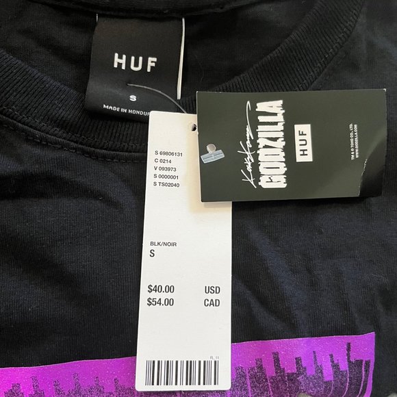 NEW HUF X Godzilla X Kosuke Kawamura UO Exclusive Enraged Long Sleeve Tee SMALL - Picture 4 of 8